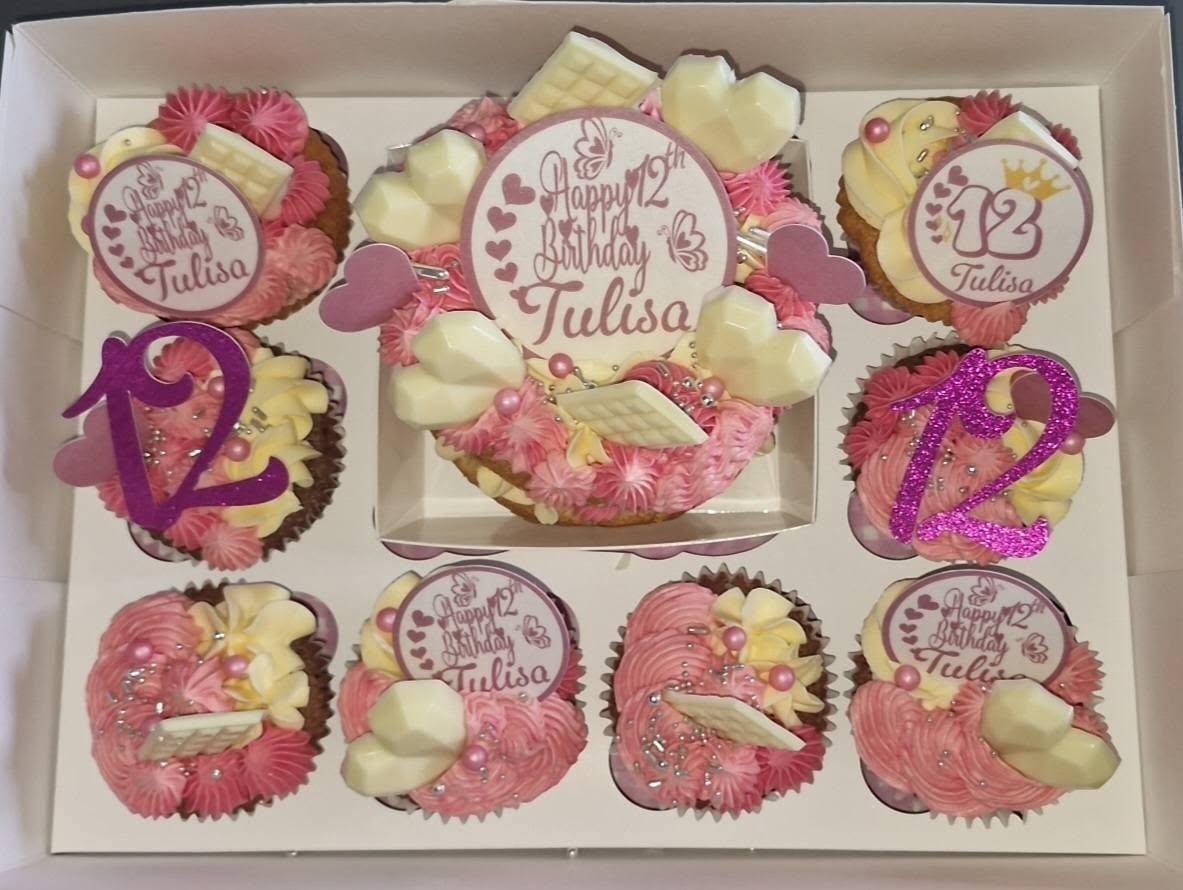 Pink sparkle 12th birthday box